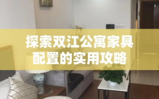 探索双江公寓家具配置的实用攻略