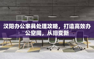 汉阳办公家具处理攻略，打造高效办公空间，从旧变新