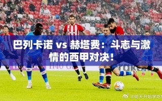 西甲激战，巴列卡诺与赫塔费的斗志与激情碰撞！