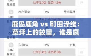 鹿岛鹿角与町田泽维，草坪上的激烈对决