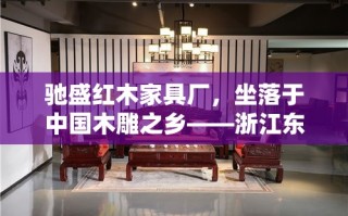 驰盛红木家具厂，坐落于中国木雕之乡——浙江东阳，是一家集设计、生产、销售于一体的专业红木家具制造商。其历史可追溯至上个世纪末，历经数代人的辛勤耕耘与不断创新，已发展成为行业内颇具影响力的品牌之一。