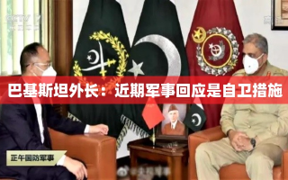 巴基斯坦外长，自卫措施应对近期军事威胁