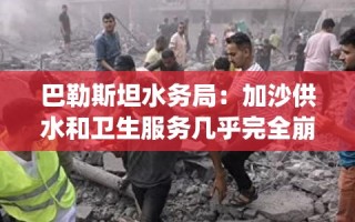 巴勒斯坦加沙地带，水务危机导致供水和卫生服务几近崩溃
