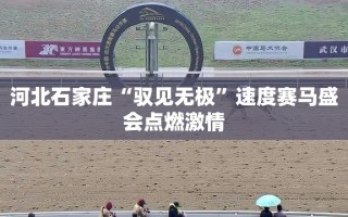 石家庄‘驭见无极’速度赛马盛会，点燃激情，驰骋无极