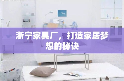 浙宁家具厂，打造家居梦想的秘诀-第1张图片-赛丽网