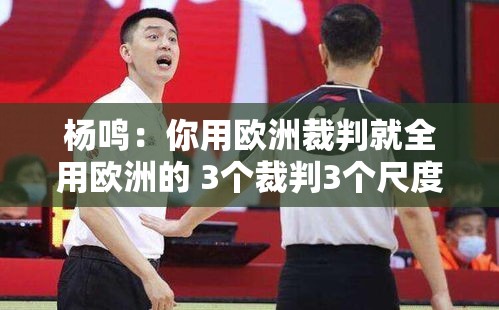 杨鸣呼吁，统一裁判标准，全欧化裁判体系应一致-第1张图片-赛丽网