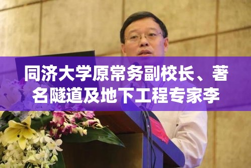 同济大学痛失隧道及地下工程专家李永盛常务副校长-第1张图片-赛丽网