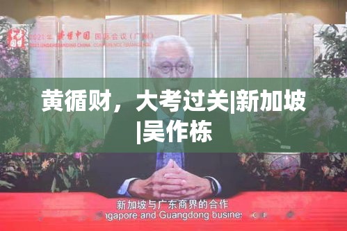 新加坡财政部长黄循财大考过关，吴作栋见证其成长-第1张图片-赛丽网