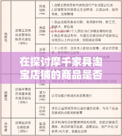 在探讨摩千家具淘宝店铺的商品是否为正品及可信度时，我们需从多个维度进行考量。-第1张图片-赛丽网